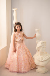 Pink Jacquard Lehenga Set