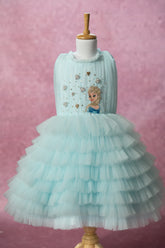 Layered Elsa Dress In Blue