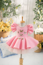 Flared neo butterfly in Baby pink