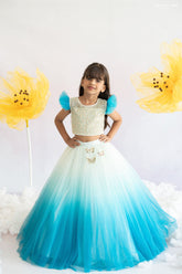 Blue Ombre lehenga set