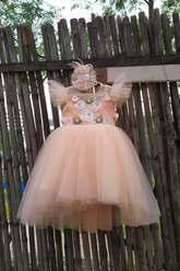 Peach fleur garden high low