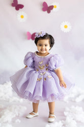 Lavender flutter dress