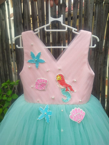 Pink and blue mermaid dress