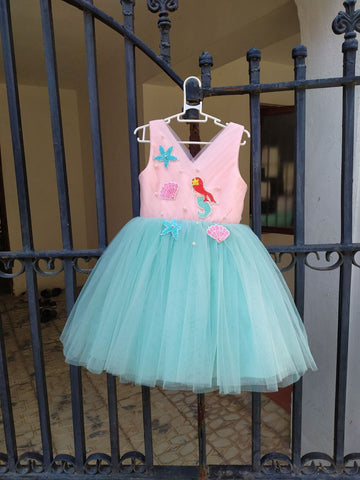 Pink and blue mermaid dress