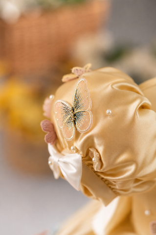 Flora Butterfly Dress In Golden