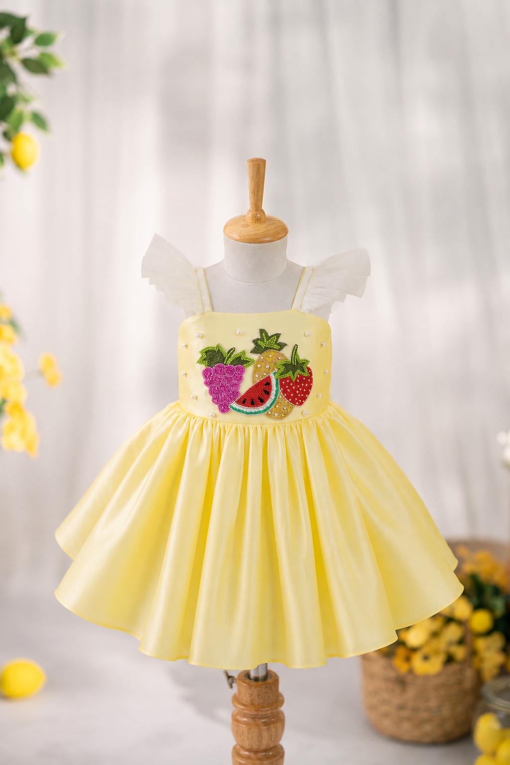 Fruit Taffeta Dress