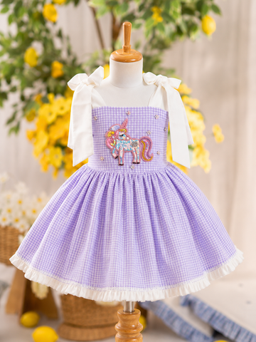 Unicorn Gingham dress