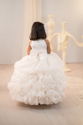 Layered Golden Butterfly Gown