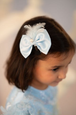 Blue floral tulle dress