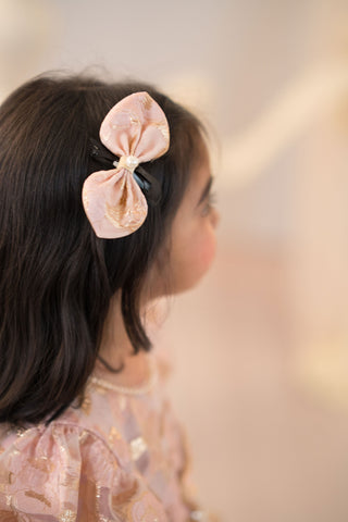 Pink Jacquard High low Gown