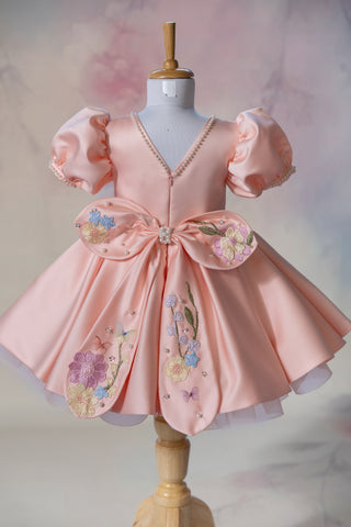 Peach Floral Dress