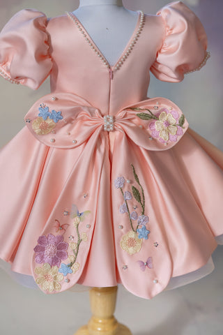 Peach Floral Dress