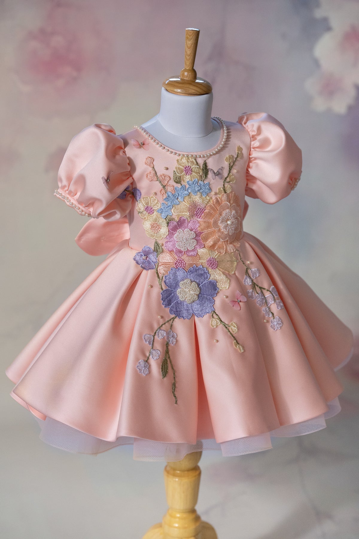 Peach Floral Dress