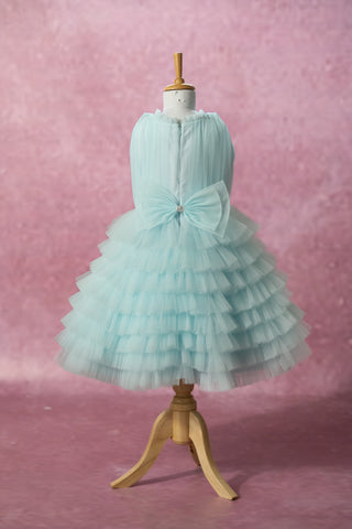 Layered Elsa Dress In Blue
