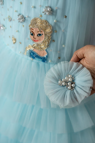 Layered Elsa Dress In Blue