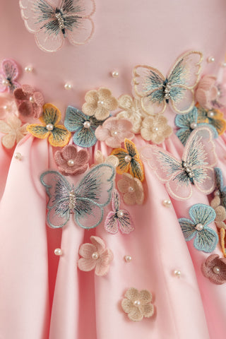 Flora Butterfly Dress In Pink