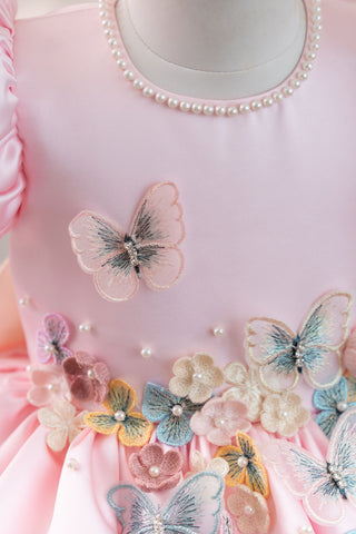 Flora Butterfly Dress In Pink