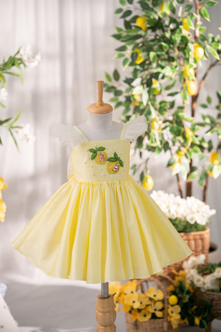 Lemon Taffeta Dress