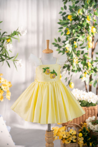 Lemon Taffeta Dress