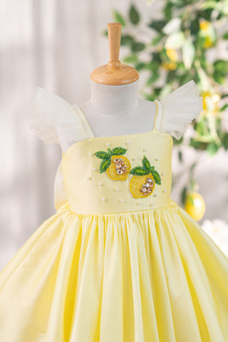 Lemon Taffeta Dress