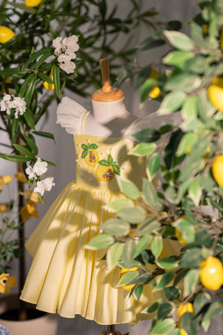 Lemon Taffeta Dress