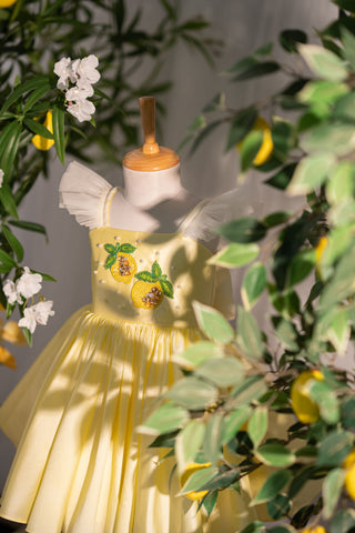Lemon Taffeta Dress