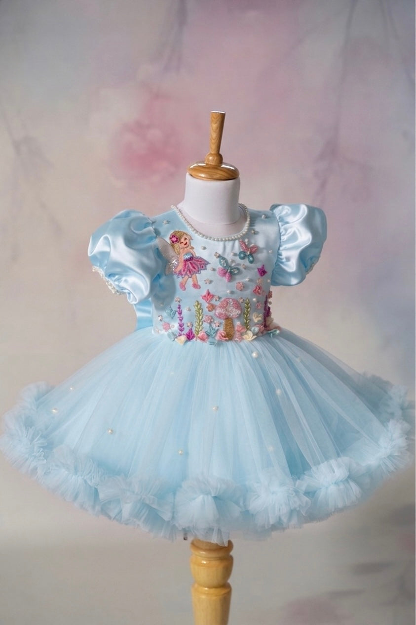 Enchanted Garden Dress In Blue