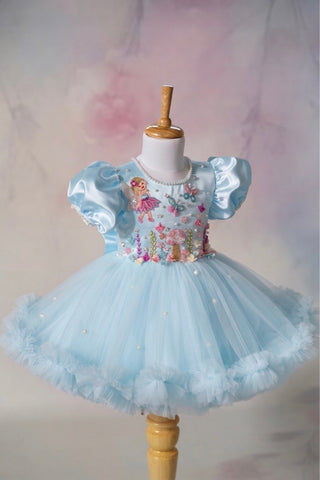 Enchanted Garden Dress In Blue