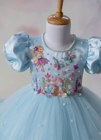 Enchanted Garden Dress In Blue