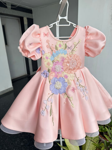Peach Floral Dress