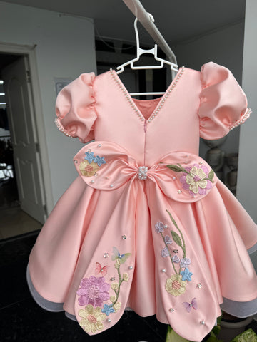 Peach Floral Dress