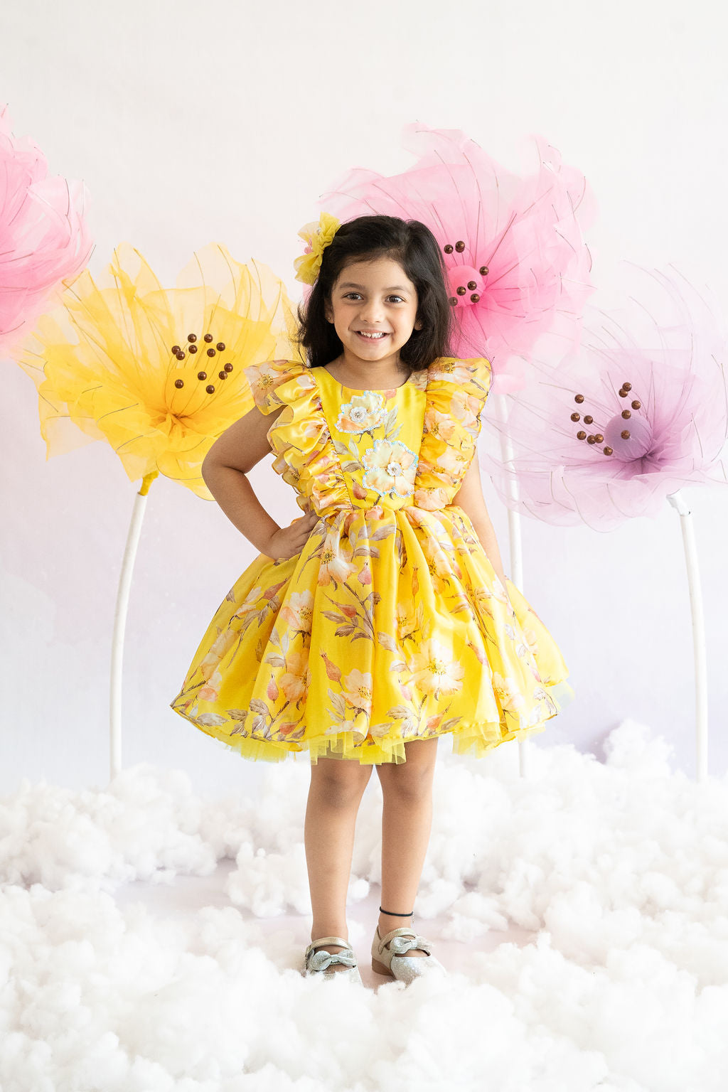 Yellow flora dress