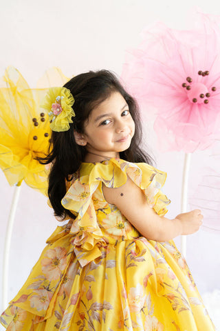 Yellow flora dress