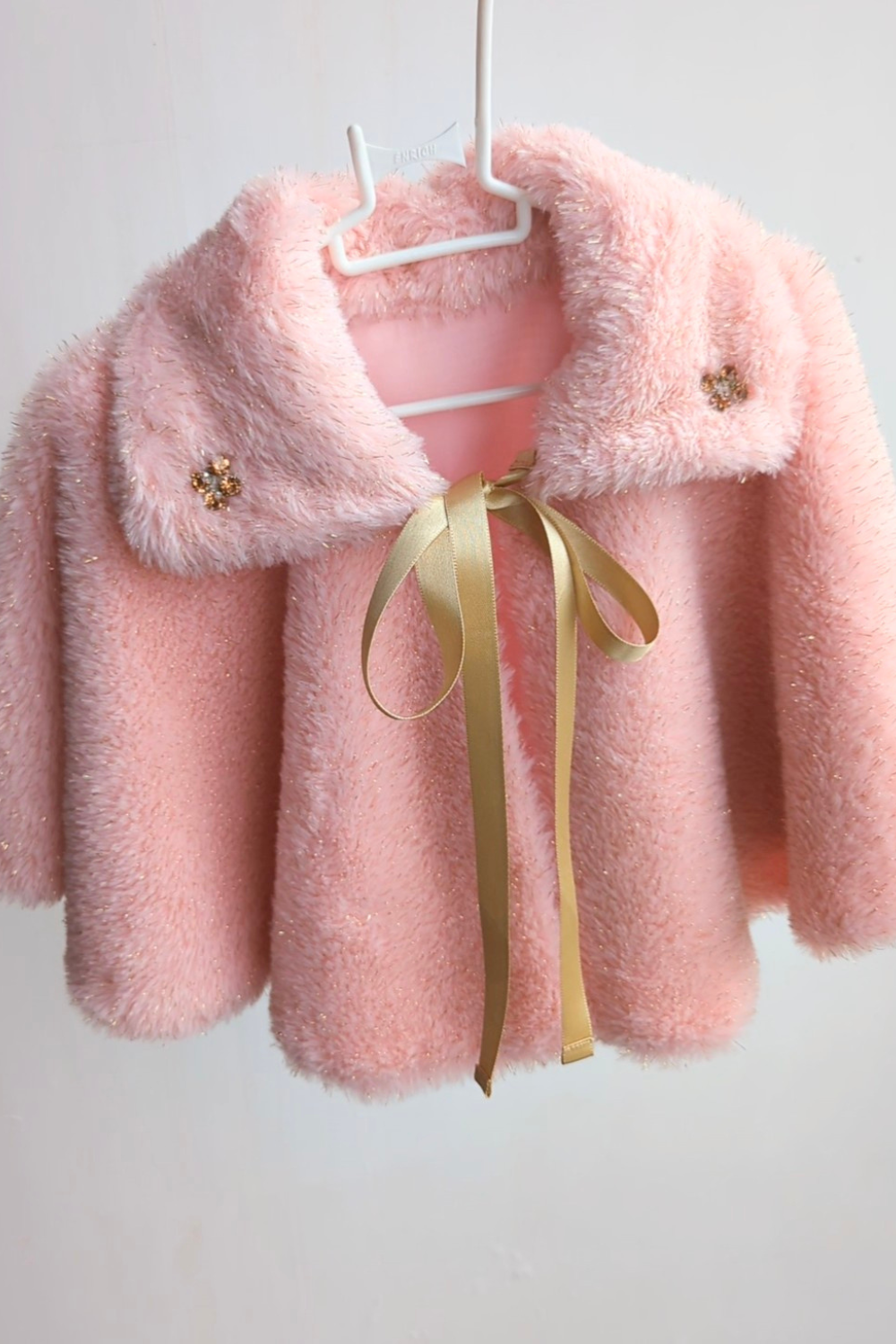 Pink fur cape