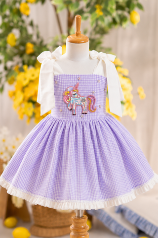 Unicorn Gingham dress